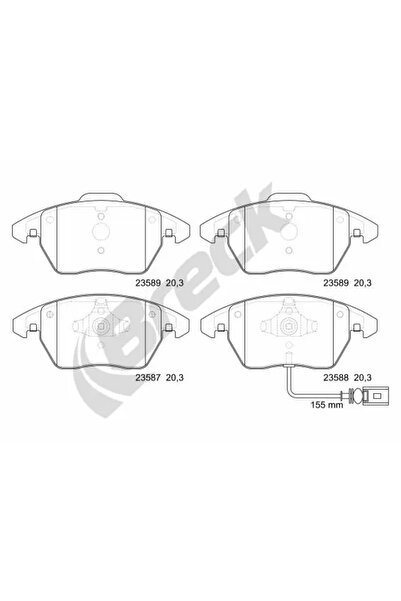 BRECK Set Placute Frana Frana Disc Audi A3 Skoda Octavia 2/Roomster/Superb 2