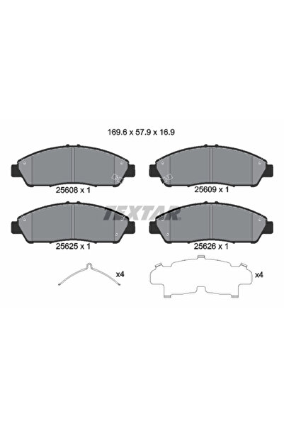TEXTAR Set Placute Frana Frana Disc Acura Mdx/Rlx/Zdx Honda Legend 5/Pilot
