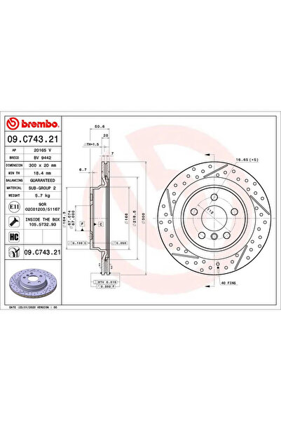Brembo Disc Frana Mini Mini Clubman/Mini Countryman