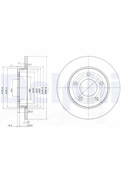 DELPHİ Спирачен диск Mazda 3/5/Premacy