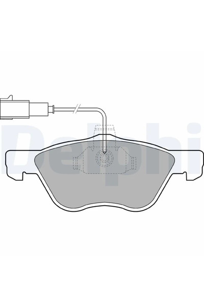 DELPHİ Комплект спирачни накладки за дискови спирачки Alfa Romeo 156/166/Gtv ...