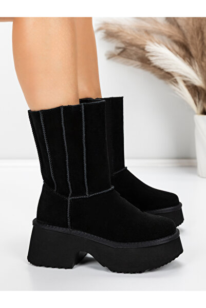 mei Γυναικείες Μπότες Πλατφόρμας 5W71 Μαύρες | The Shoe