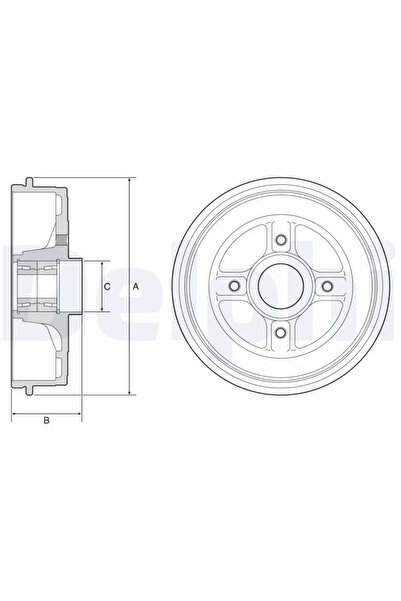 DELPHİ Tambur Frana Dacia Logan/Sandero Renault Logan 1/Logan 2/Logan/Stepway 2