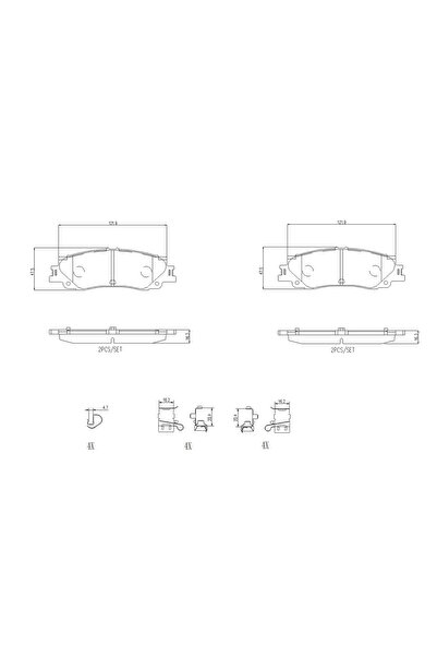 Brembo Set Placute Frana Frana Disc Lexus Lx Toyota Land Cruiser 300