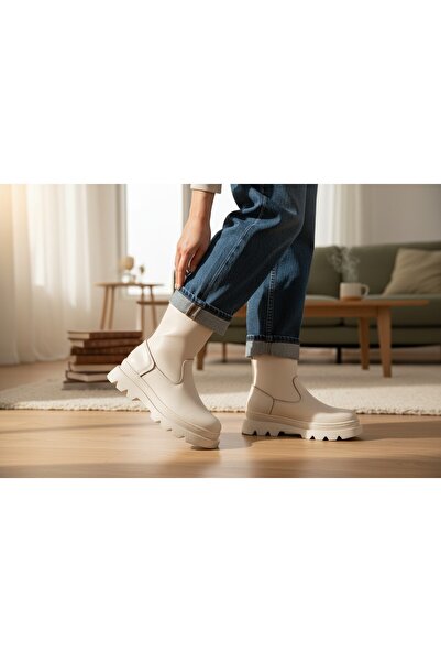 Şahnur حذاء نسائي أسود ذو نعل سميك – موديل أنيق ومريح للاستخدام اليومي