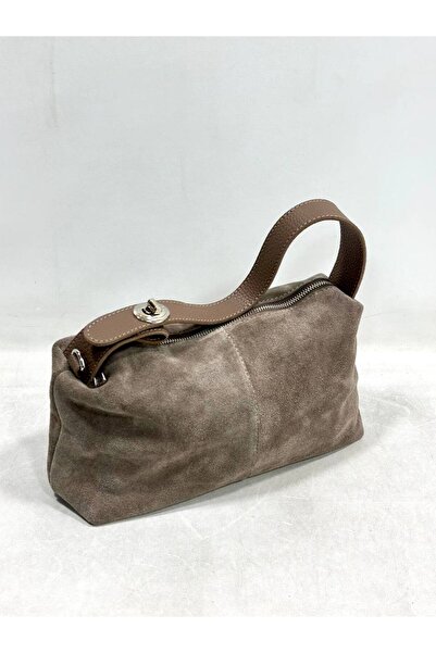 çkn sedat çakan çanta & fular & aksesuar حقيبة مستطيلة من جلد الغزال الأصلي حقيبة كتف نسائية