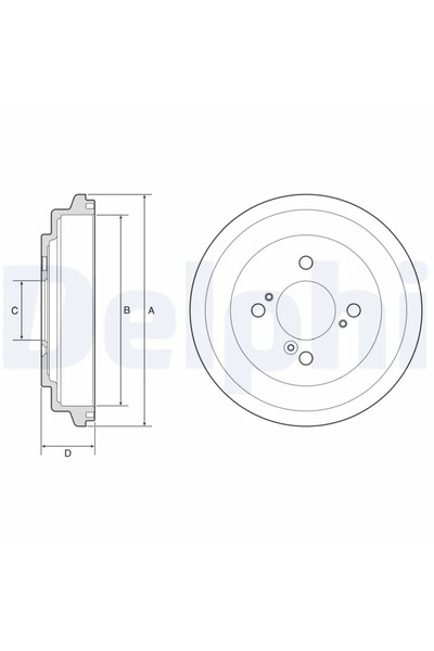DELPHİ Спирачен барабан Suzuki Swift 4