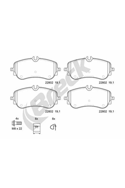 BRECK Комплект спирачни накладки за дискови спирачки Man Tge Bus/Tge Body/Tge...