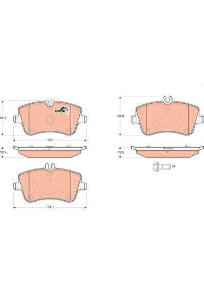 TRW Set Placute Frana Frana Disc Mercedes-Benz Clk/Cls/E-Class