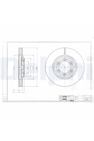 DELPHİ Disc Frana Isuzu D-Max 1/D-Max 2/Kb