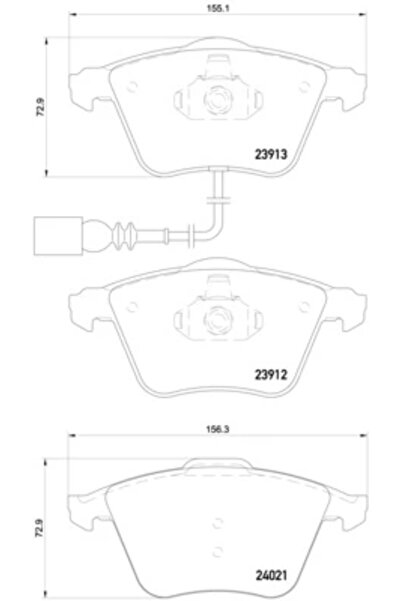Brembo Set Placute Frana Frana Disc Audi A3/Tt Seat Leon 2006-2017