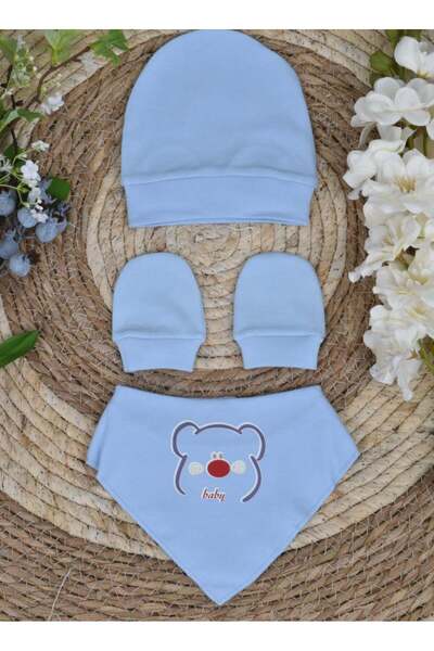Fun Moment Bib and Gloves and Hat Set for Baby