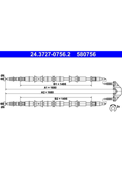 Ate Cablu Frana De Parcare Opel Zafira A Microbus Vauxhall Zafira A