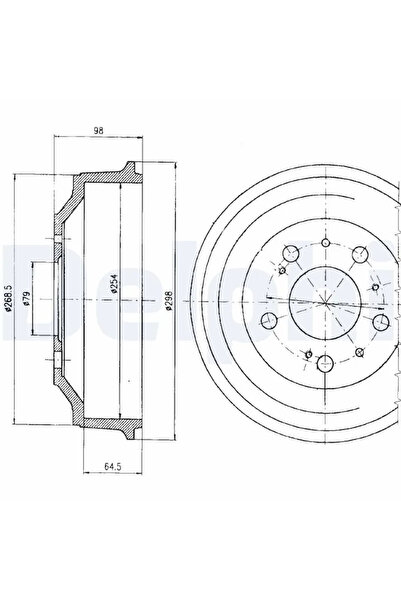 DELPHİ Tambur Frana Citroen Jumper 1 Bus/Jumper 1 Caroserie/Jumper 1 Platou /...