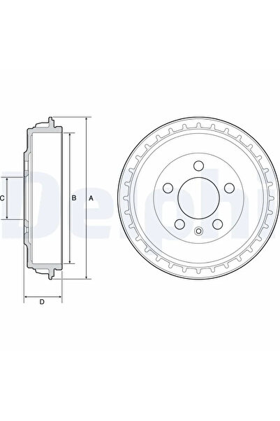 DELPHİ Спирачен барабан Seat Arona/Ibiza 5 Skoda Fabia 4