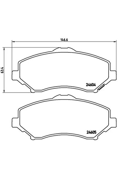Brembo Set Placute Frana Frana Disc Chrysler Grand Voyager 5 Dodge Grand Cara...