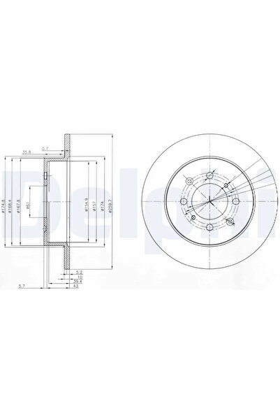 DELPHİ Disc Frana Honda Civic 6/Civic 7 Mg Express Caseta//Mg Zr/Mg Zs