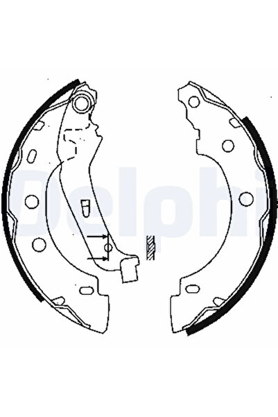 DELPHİ Комплект спирачни челюсти Nissan Kubistar Renault Kangoo Body