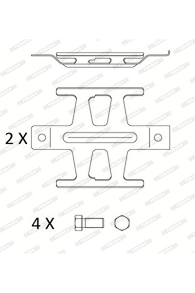 FERODO Set Accesorii Placute Frana Mercedes-Benz T2/LN1 Bus/T2/LN1 Cabina Cu ...