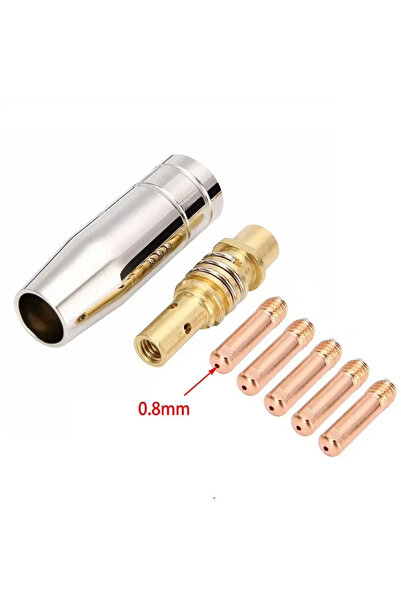 Choice9 7 قطع من رؤوس لحام MIG MB15 15AK بأقطار 0.8 مم، و0.6 مم، و0.8 مم، و0....