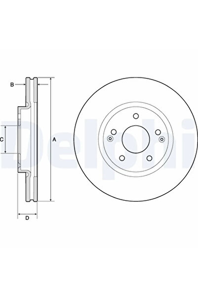 DELPHİ Disc Frana Kg Mobility Korando/Torres Ssangyong Actyon 2/Actyon Sports...