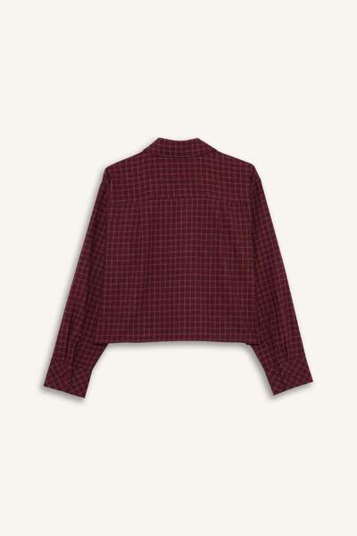 DeFacto Overshirt Fit Dokulu Uzun Kollu Kareli Gömlek G3061AX25WN