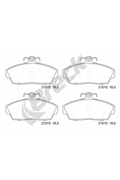 BRECK Комплект накладки за дискови спирачки Honda Civic 6/Concerto Mgr V8