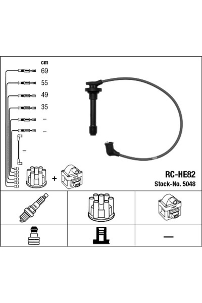 NGK Ignition Wiring Kit Honda Cr-5 1/Integra Cupe