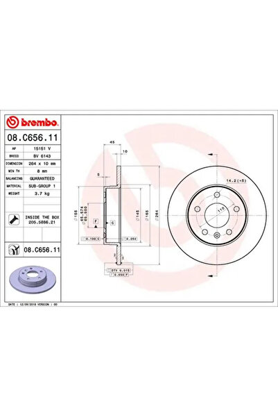Brembo Disc Frana Opel Zafira / Zafira Family B/Zafira B Autoutilitara