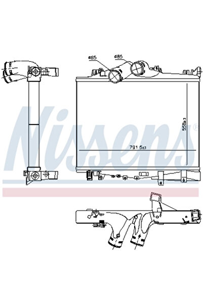 Nissens Intercooler Compresor Mercedes-Benz Atego