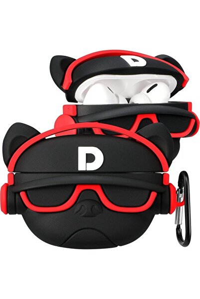 Blackmark AirPods Pro 3. Nesil Uyumlu Sevimli Kırmızı DJ Köpek Figürlü Darbe ...