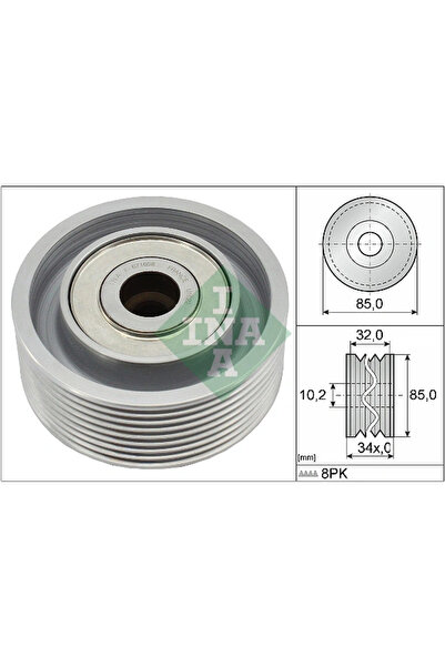 FAG Rola Ghidare/Conducere Curea Transmisie Mercedes-Benz Capacity/Tourismo S...
