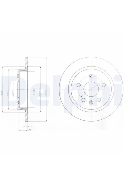 DELPHİ Спирачен диск за Chevrolet Malibu, Opel Insignia A