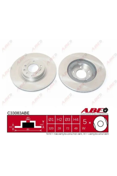 Abe Спирачен диск на предния мост Ford Edge Lincoln Mk