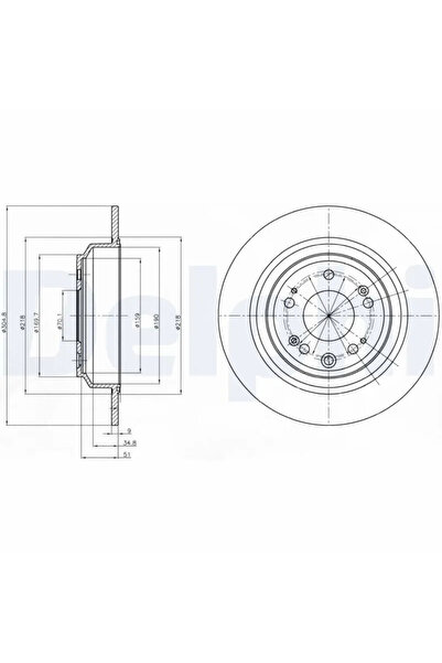 DELPHİ Disc Frana Honda Accord 8/Accord 9 Limuzina