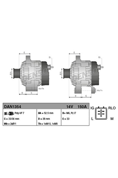 DENSO Generator / Alternator Lexus Gs/Is 2/Is C