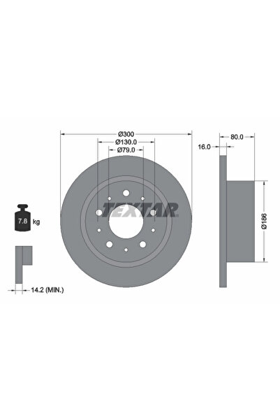 TEXTAR Disc Frana Citroen Jumper 2 Bus/Jumper 2 Caroserie/Jumper 2 Platou / S...