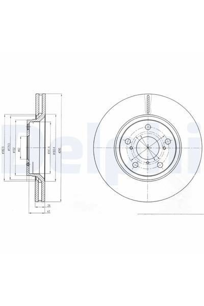 DELPHİ Disc Frana Toyota Auris/Avensis/Corolla Limuzina