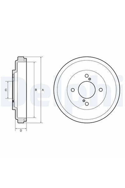 DELPHİ Спирачен барабан за Suzuki Baleno