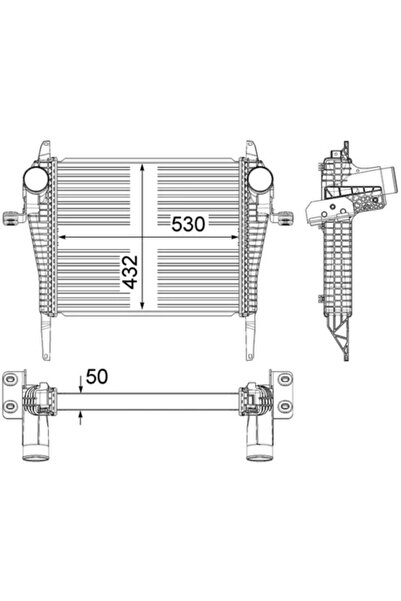 MAHLE Intercooler Compresor Iveco Eurocargo 1-3/Eurocargo 4/Eurocargo 5
