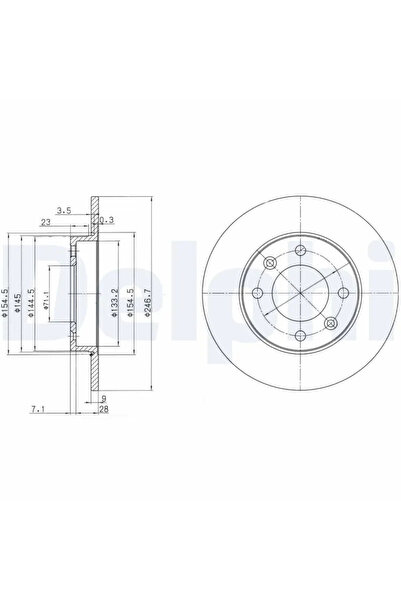 DELPHİ Disc Frana Citroen Berlingo / Berlingo First Microbus/Berlingo Multisp...