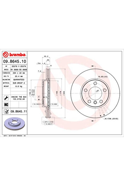 Brembo Disc Frana Mini Mini Countryman/Mini Paceman