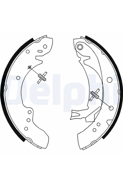 DELPHİ Комплект спирачни челюсти Citroen Jumper 1 Bus/Jumper 1 Каросерия Fiat...