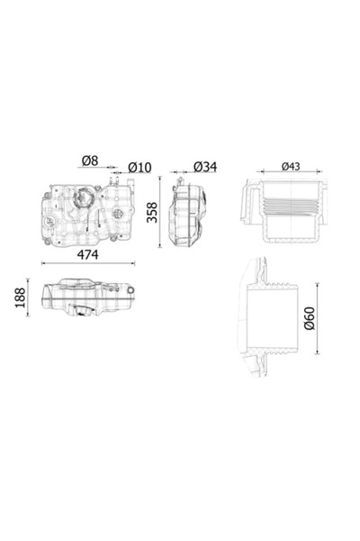 MAHLE Разширителен съд за охлаждане Scania G 2/P 2/R 2