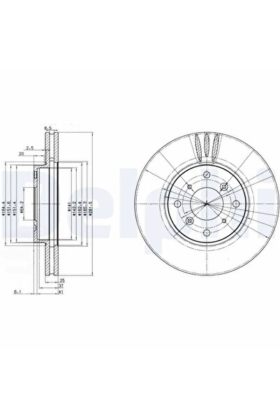 DELPHİ Спирачен диск Honda Accord 6