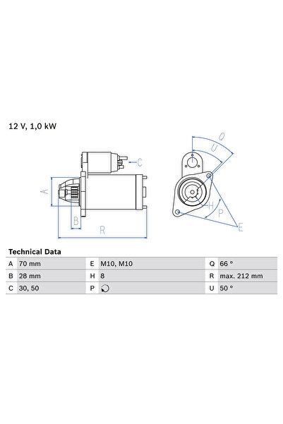 Bosch Starter Suzuki Grand Vitara 2/Ignis 1/Ignis 2
