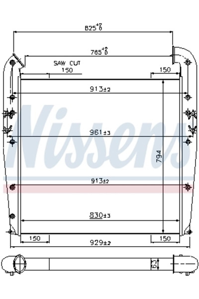 Nissens Intercooler Compresor Scania 4 - Series