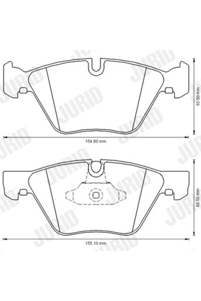 Jurid Set Placute Frana Frana Disc Bmw 1/3/5
