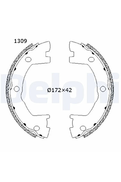 DELPHİ Комплект спирачни накладки за ръчна спирачка Nissan Cabstar Renault Tr...