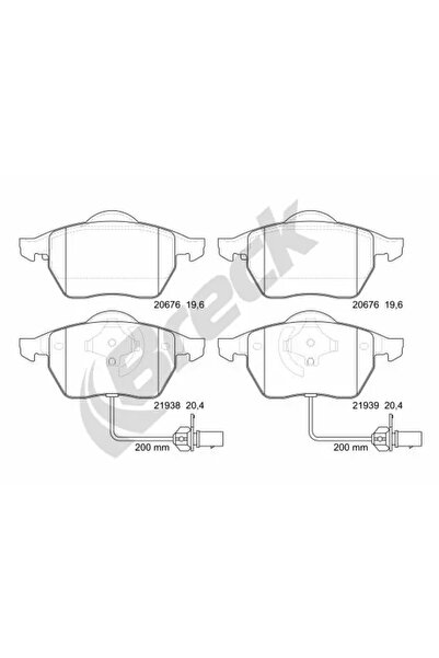 BRECK Set Placute Frana Frana Disc Audi A4 B5/A6 C4/A6 C5 Vw Passat B5